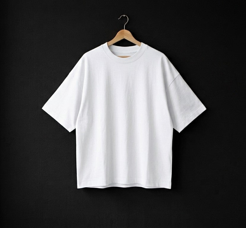 PLAIN WHITE CUSTOMIZE PRINTED DROP SHOULDER T-SHIRTS