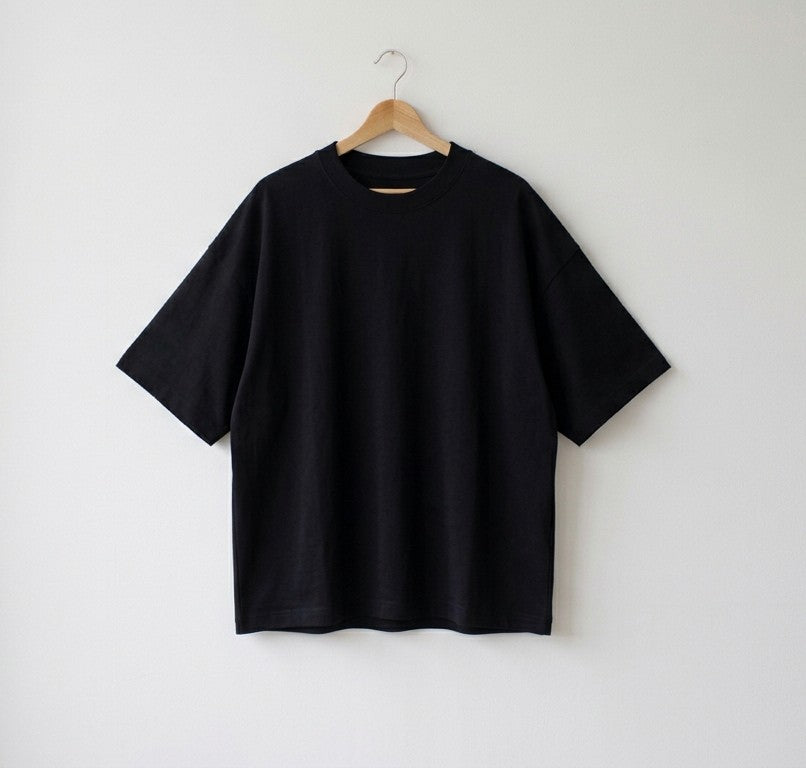 PLAIN BLACK CUSTOMIZE PRINTED DROP SHOULDER T-SHIRTS